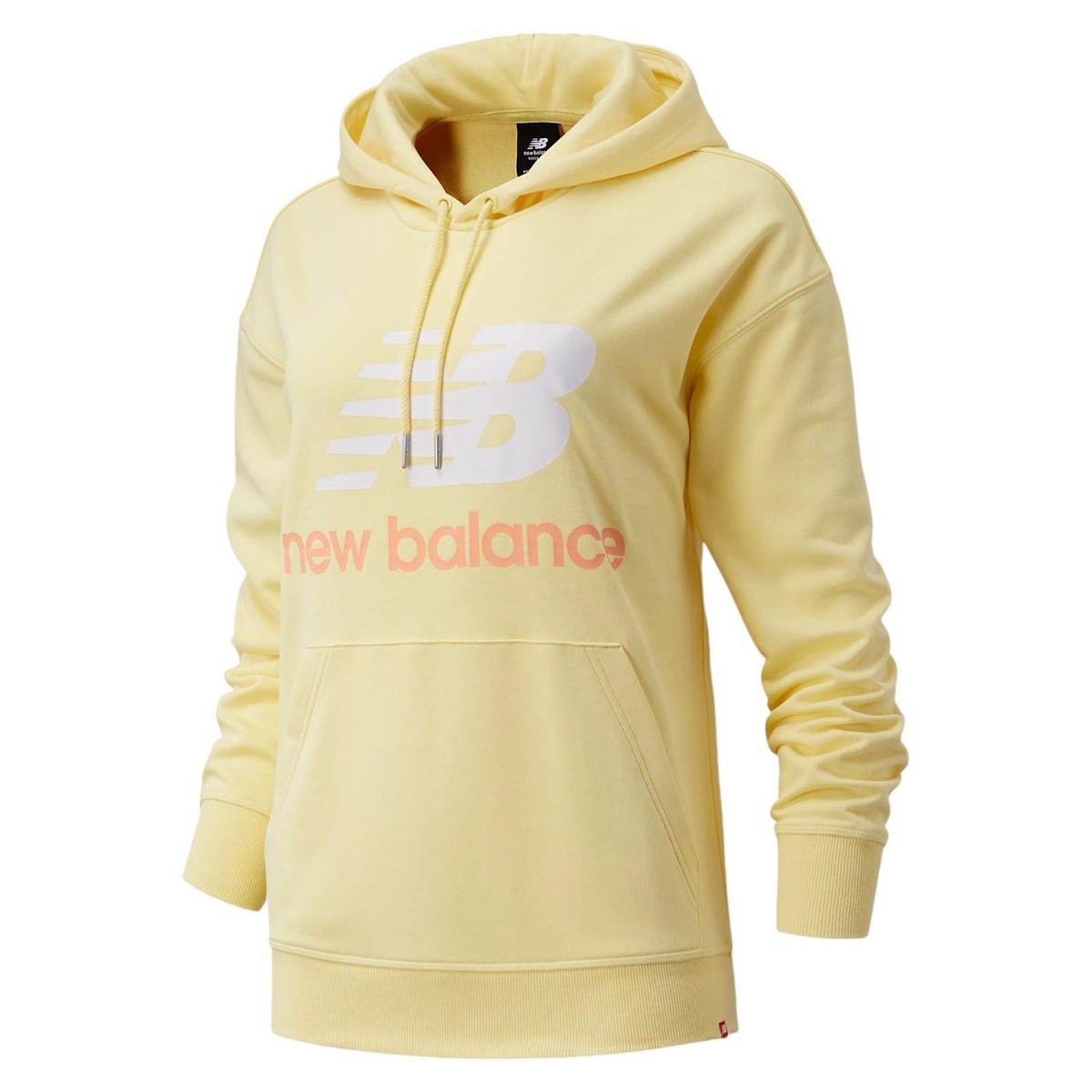 NEW BALANCE WOMENS ESSENTIAL STACKED LOGO OVERSIZE HOODIE