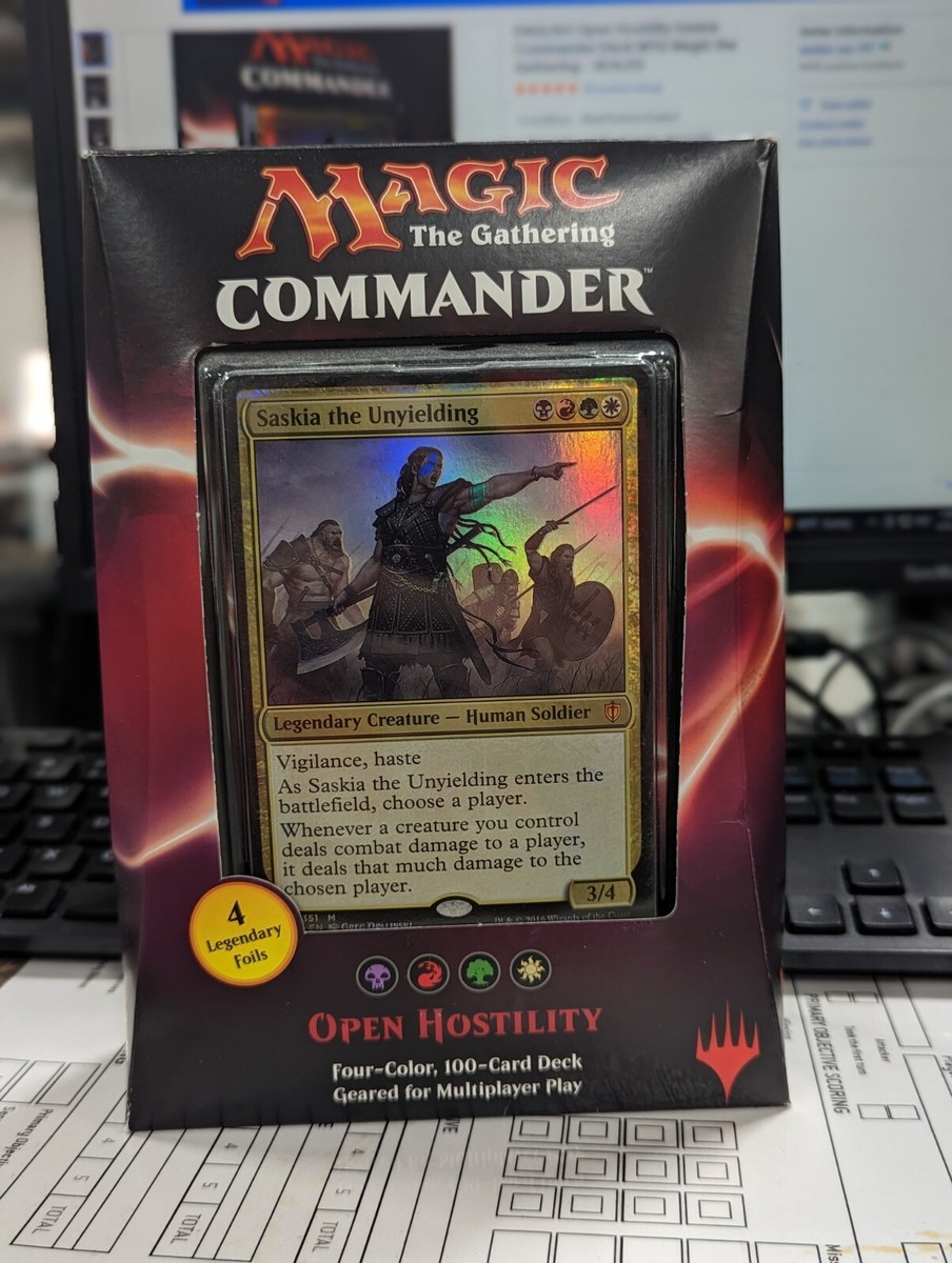 ENGLISH Open Hostility Saskia Commander Deck MTG Magic the 
