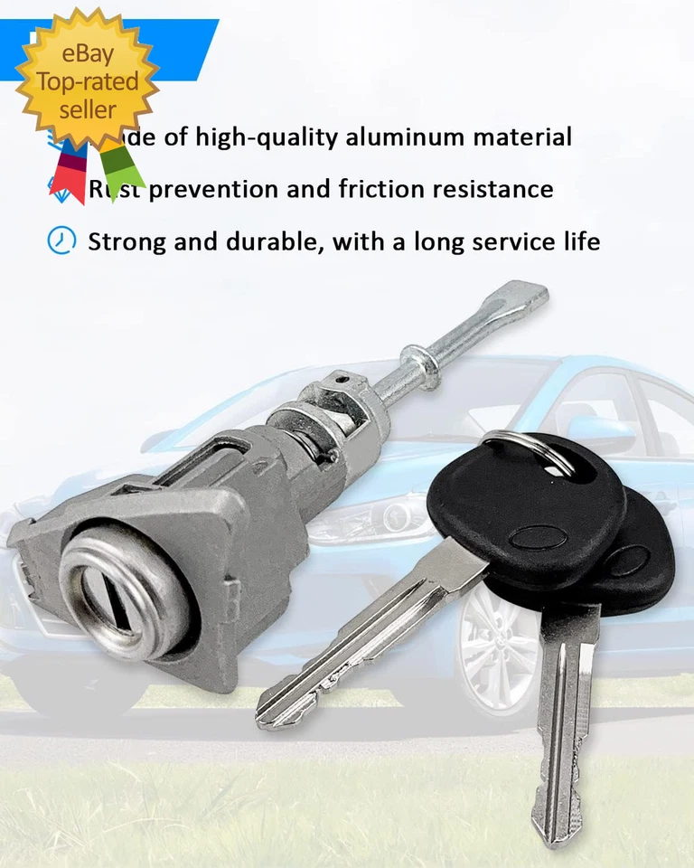 Juego de cilindros de cerradura de puerta delantera con 2 llaves aptos para Hyundai Elantra 2011-2016 1 Foto 4 de 4