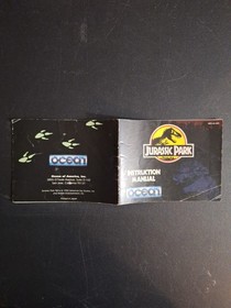 Jurassic Park (Nintendo, NES) Instruction Manual Only 