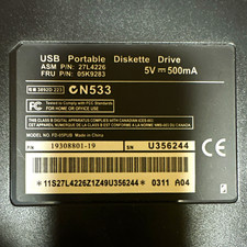 IBM FD-05PUB USB External 3.5in Floppy Diskette Drive, USB-Powered, 27L4226