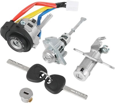 Full Lock Cylinder Set Key Ignition Start Barrel Compatible with Hyundai Sona...
