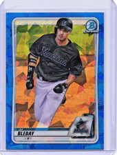 2020 Bowman Draft Chrome Refractor Blue Sapphire JJ Bleday Prospect Card #BD-181