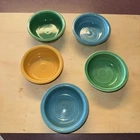 Vintage Fiestaware - 4 3/4" fruit bowl set 5 bowls - (1937-59)
