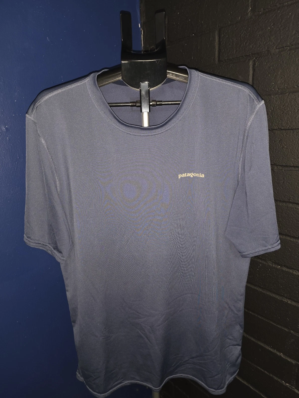Patagonia Sun Protection Tee Mens Size Medium Blue UPF 50 Fishing Shirt