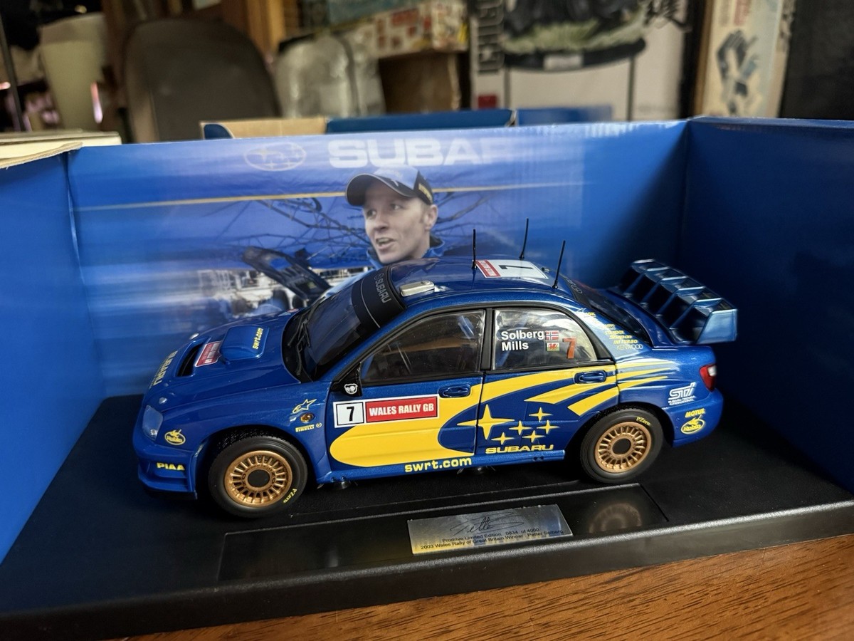 SUBARU OFFICIAL Hat IMPREZA Petter Solberg 2003 RALLY GB Winner 1