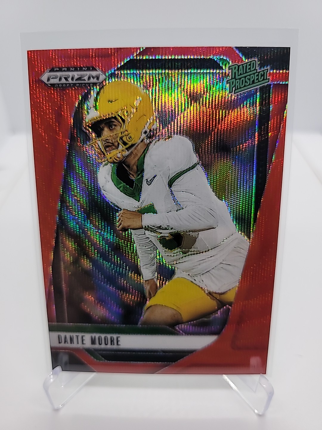 2025 Panini Prizm Draft Picks - Dante Moore #164 Ruby Wave Prizm (RC)