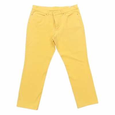 ESCADA SPORT Jeans Mujer Talla 44 Amarillo Vaquero Recto Denim Premium