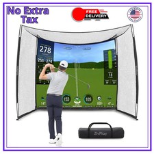 Golf Simulator Hitting Net and Impact Screen for Indoor Home Practice