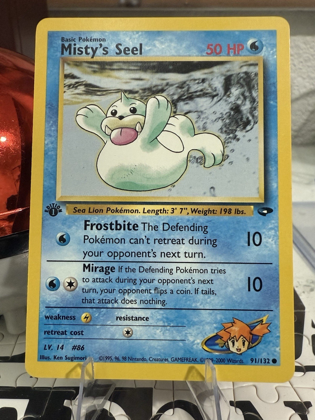 Pokémon TCG - MISTY'S SEEL - 1ST EDITION - 91/132 - GYM CHALLENGE (2000) -NM