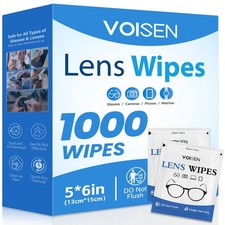 Individually Wrapped Pre-Moistened Lens Wipes Eyeglasses Phone Camera
