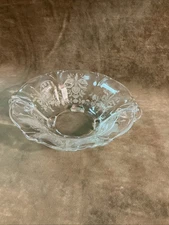 1940s Heisey glass Company clear orchid etched footed small bowl Mayo Dish