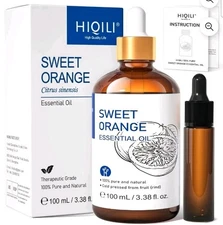HIQILI Sweet Orange Essential Oil for Diffuser, Cleansing, Air Freshener, DIY...