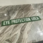 Vintage Porcelain Eye Protection Area Sign Gas Oil Refinery Factory Warehouse