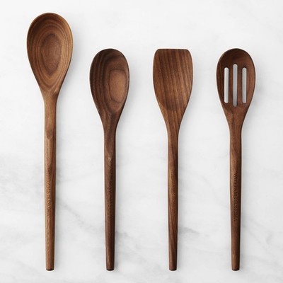 Williams.Sonoma Walnut Wood Spoons, Set of 4- A40