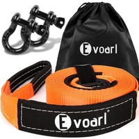 Abschleppseil 8T Bruchfestigkeit, 5M X 5Cm, Polyester, Legierter Stahl, Orange