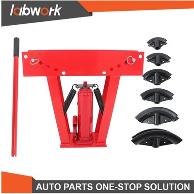Labwork 12 T Manual Hydraulic Tubing Bender Copper Exhaust Pipe Bender W/ 6 Dies