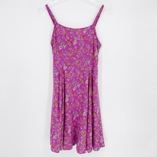 New Gap Women's Floral Print Spaghetti Smocked Back Sun Dress Sz XS Swing