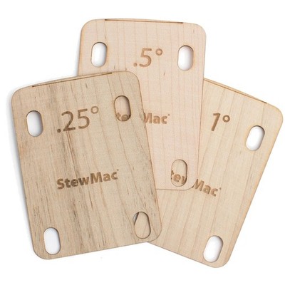 Electric Guitar Tapered Shims - Set of 3 for Bolt-On Neck