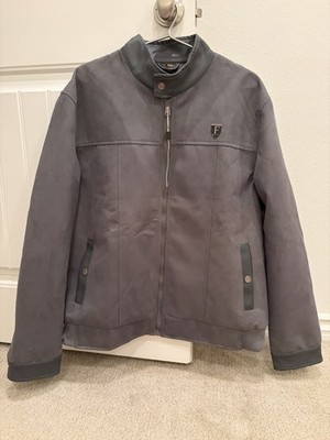 NEW FERRARI  F COLLECTIONS  SUEDE LETHER JACKET XXL, GREY