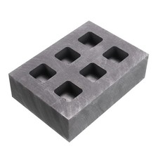 Gold Silver Graphite Ingot Mould Crucible for Casting Metal Six Hole Slot