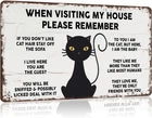 Vintage When Visiting My House Please Tin Metal Signs Home Décor 8x12