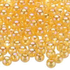 400pcs Acrylic Round Beads AB Colors 8mm Loose Craft Beads Yellow AB
