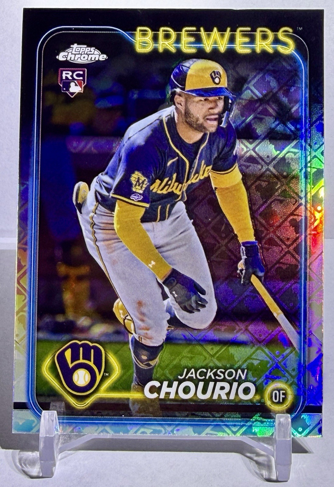 2024 Topps Chrome Logofractor Edition Jackson Chourio #161 Rookie RC