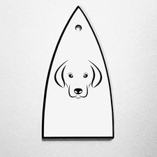 GUITAR TRUSS ROD COVER - Engraved Etched - ESP LTD - DOG Puppy Pup - White