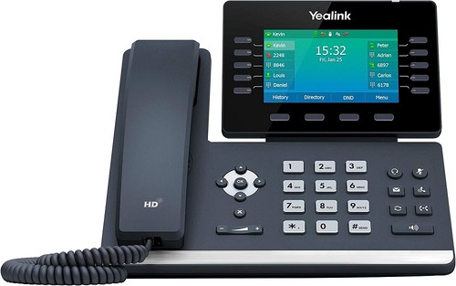 Yealink T54W IP Phone with 16 VoIP Accounts 4.3-Inch Color Display - Black