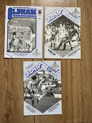 Fußball Erinnerungsstücke/Programme/Oldham/1985/86/87. v Sheffield United v Brighton