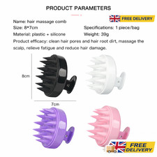 Hair Scalp Massager Brush Silicone Shampoo Massage Scrubber Shower Cleaning Tool
