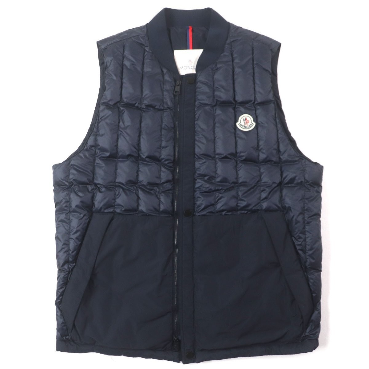 Excellent Condition MONCLER Moncler DOUBS GILET Logo Patch Double Zip Up Down Ve