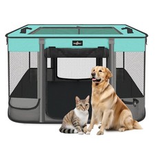 Foldable Pet Kitten Playpen, Upgrade Waterproof Portable Cat Dog Playpen Kenn...