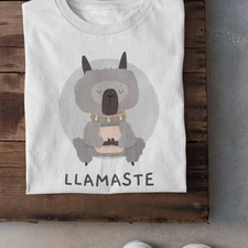 LLAMASTE T shirt / Meditation T shirts / Yoga Life / Llama Love / Funny Animals