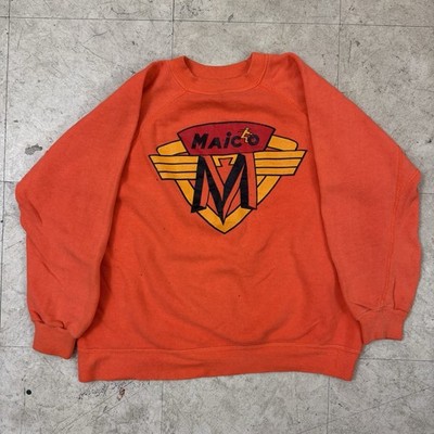 Maico Motorcycle Sweatshirt 60s 70s Vtg XL Cotton Motocross Racing Peace Sign