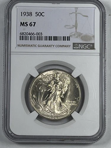 1938 Walking Liberty Half Dollar NGC MS67