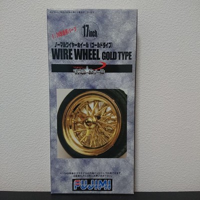 Fujimi 124 Scale Model Wire Wheel Gold Sedan Classic Gebraucht