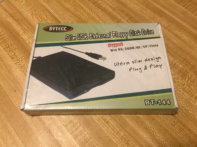 Bytecc Slim USB External Floppy Disk Drive - BT144 (Sealed, Brand New)