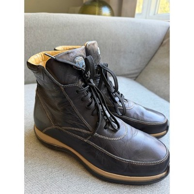 4US Cesare Paciotti 4US Black Leather High Top Sneakers Men's 39 US 7.5 - 8 