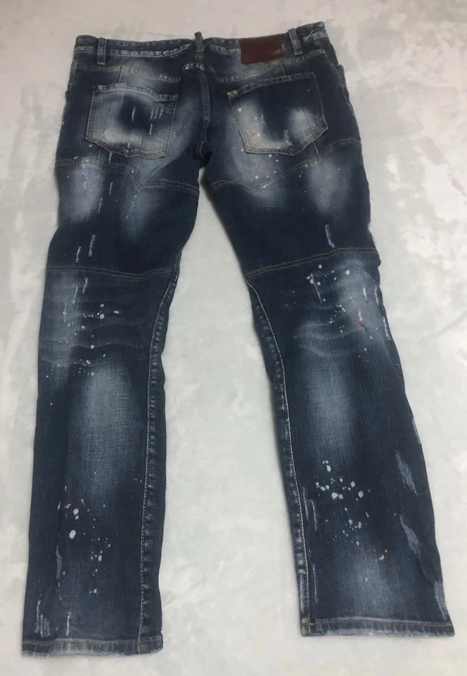 Pantalones de mezclilla desgastados para hombre DSQUARED2 BROTHERS #54 Kick Ass Clothing Foto 2 de 4