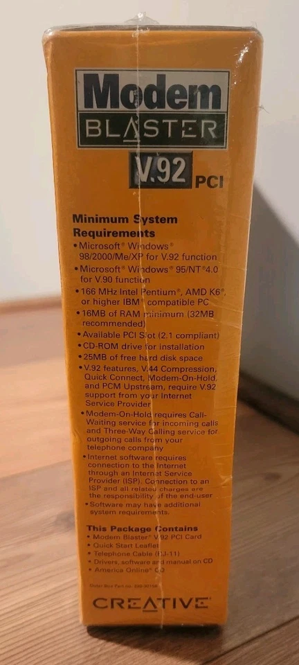 Creative Modem Blaster v.92 PCI NIB Sealed - Image 4 of 4