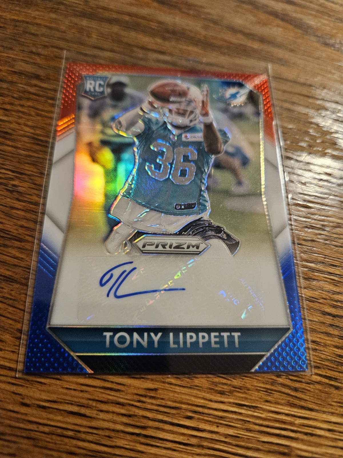 Tony Lippett Panini Prizm Rookie Signatures #RSTO Red/White/Blue