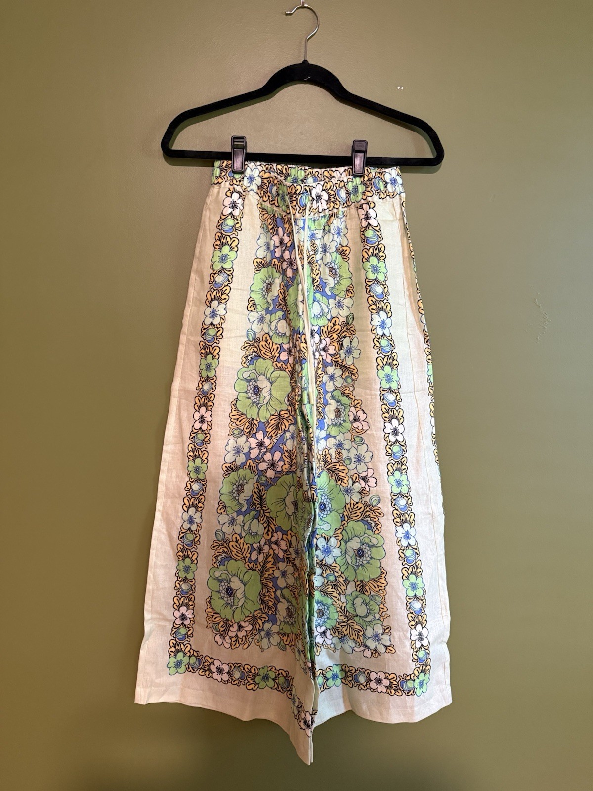 ALEMAIS Floral Camp Shirt & Wide Leg Pants Set Women's AU 6 US 2 Resort Coord image 6