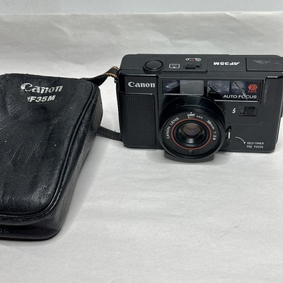 #ad Canon AF35M Autofocus 35mm Film Camera Tested Flash Works w Case $54.99