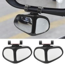 2PCS Car Blind Spot Mirrors, 360  Adjustable Wide Angle Auxiliary Rear Black