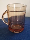Vintage Anchor Hocking Fire-King Amber Glass Barrel Coffee Mug - Mid-Century Mod