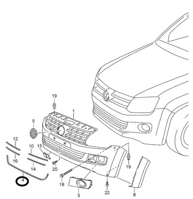 Zierleiste unten VW Amarok 2hh853347 2zz online kaufen | eBay