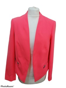 neon coral blazer