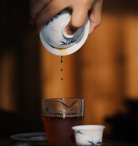110ml Chinese Gaiwan Tea Set Saucer Bowl Lid Tureen White Porcelain Hand-painted - Picture 11 of 14